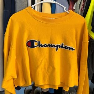 Cropped champion crewneck